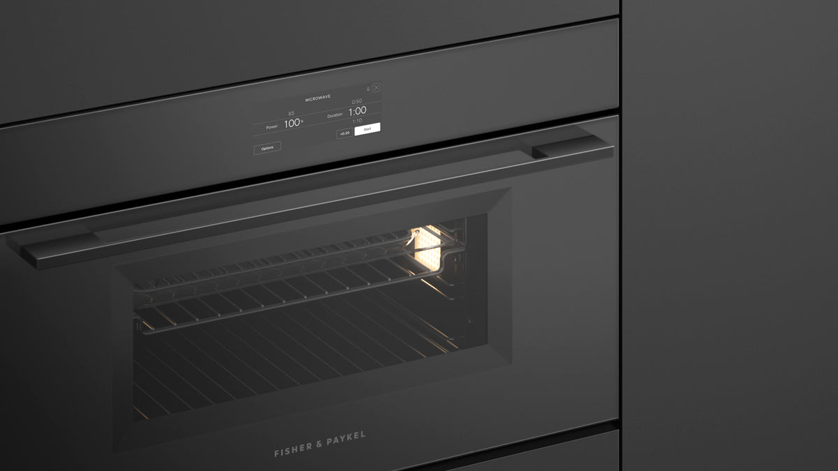 Fisher & Paykel OM30NMUB3 Quickstart Microwave Touchscreen UI