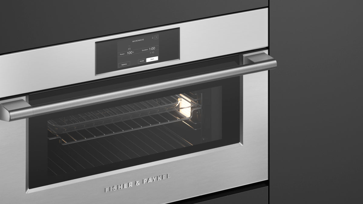 Fisher & Paykel OM30NPTX3 Quickstart Microwave Touchscreen UI
