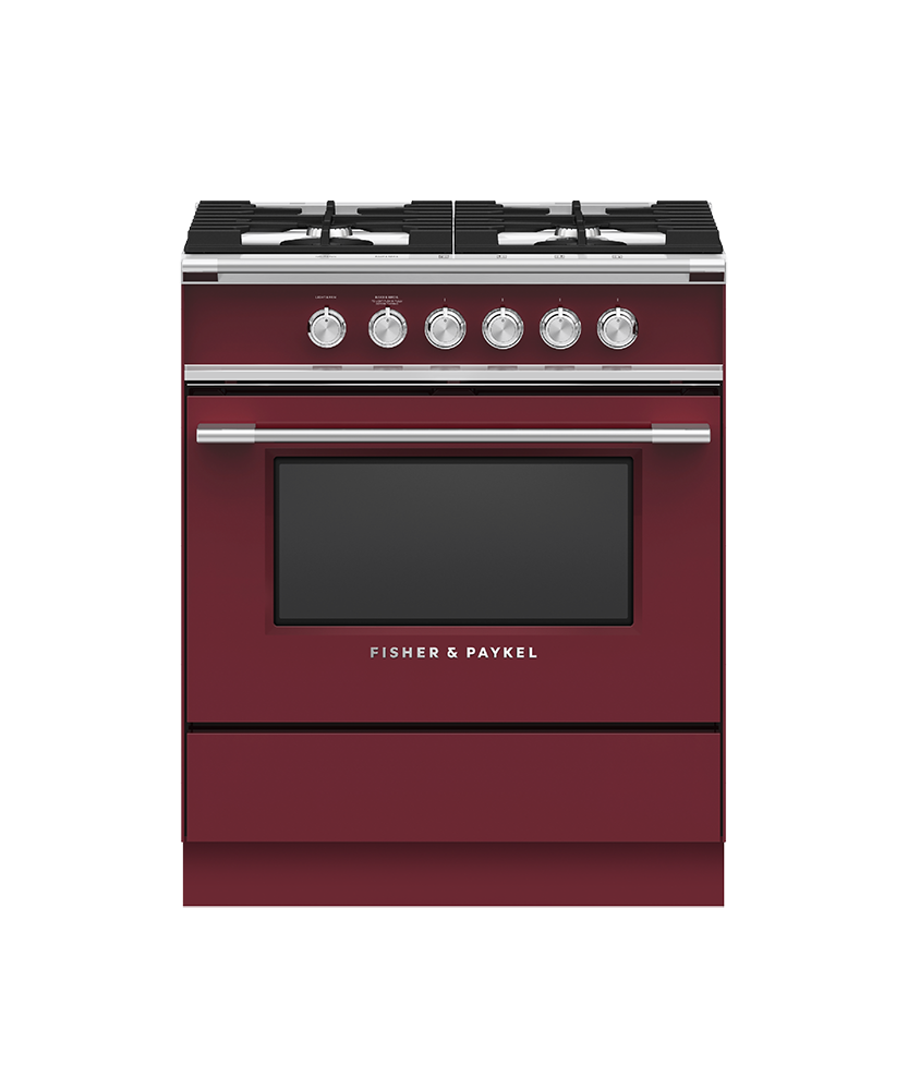Fisher & Paykel OR30SCG4R1 range with matching kickstrip accessory
