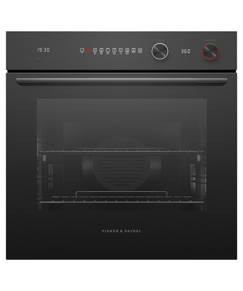 Fisher & Paykel OB24SACGB5 24" Series 5 Contemporary Oven, Black Glass - Product Detail View