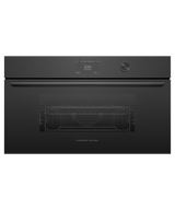Fisher & Paykel OM30NCTDB3 30-inch Contemporary Compact Convection-Speed Oven Black Glass - Front View