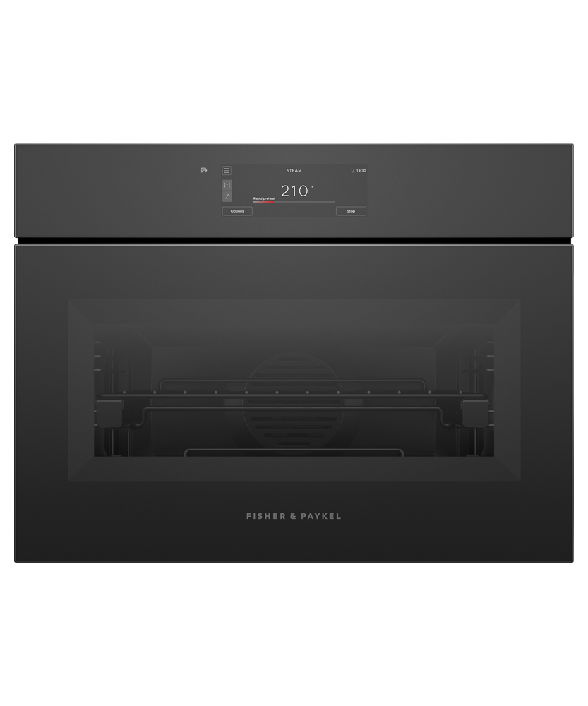 Fisher & Paykel OS24NAMHUNB5 24-inch Minimal Handleless Combi-Steam Oven - Front View