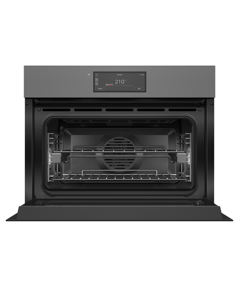 Fisher & Paykel OS24NAMHUNG5 Minimal Handleless Compact Combi-Steam Oven - Angle View