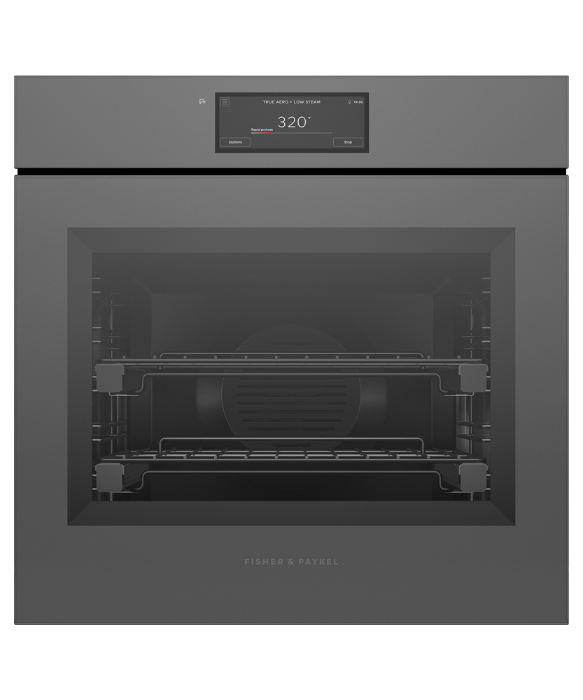Fisher & Paykel OS24SAMHUNG5 24-inch Minimal Handleless Combi-Steam Oven - Front View