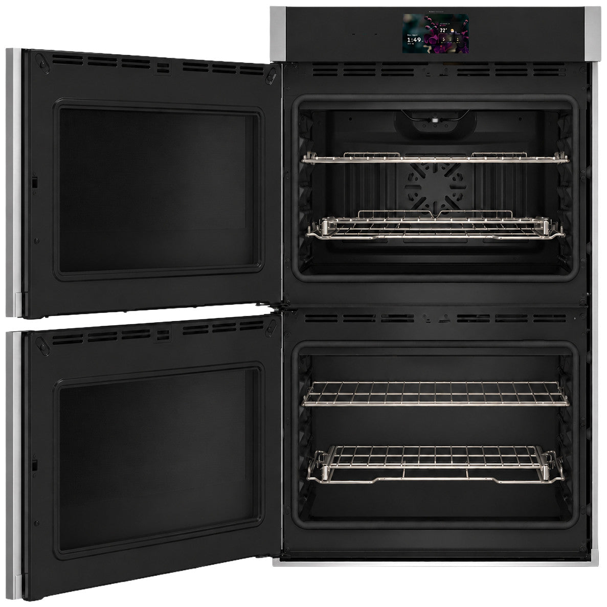 GE Profile PTD700LSZSS double wall oven angled view