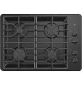 GE JGP3030DLBB - 30 in. 4-Burner Natural Gas Cooktop with Simmer Burner & Power Burner, Safe grates - Black