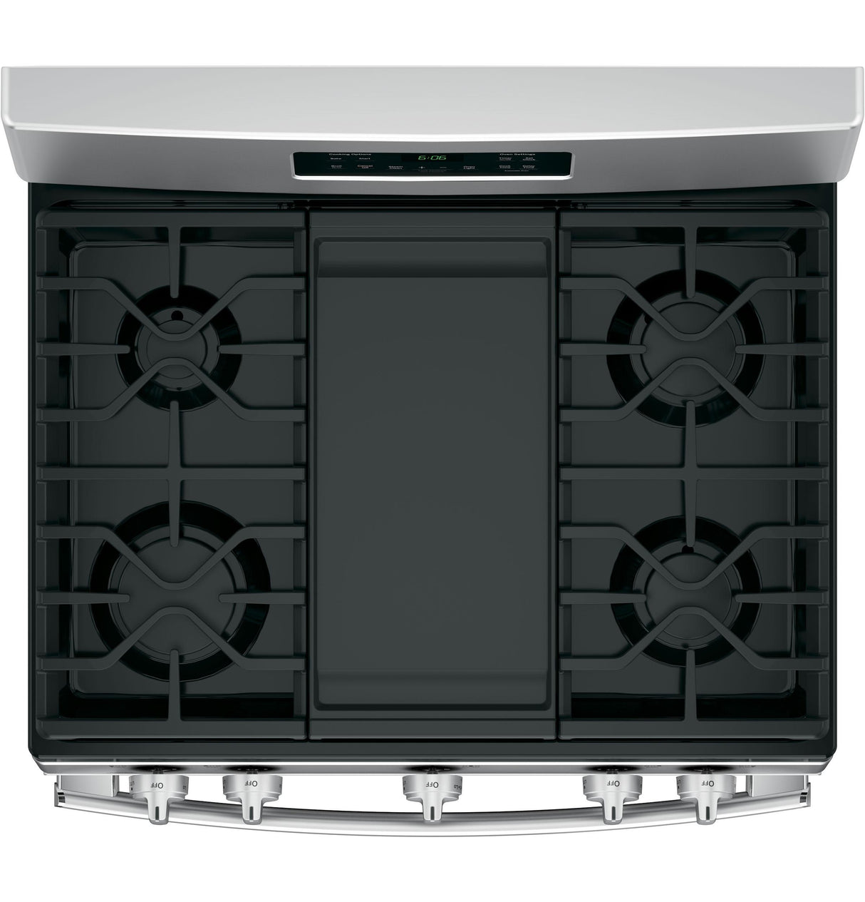 GE JGBS66REKSS - 30 in. 5 cu. ft. Gas Range with 5 Sealed Burners & Griddle - Stainless Steel