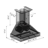 ZLINE Shiplap Wooden Wall Range Hood with Stainless Steel Accent (365YY) - (365YY30)