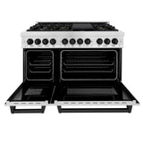 ZLINE Autograph Edition 48" 6.0 cu. ft. Dual Fuel Range with Gas Stove and Electric Oven in DuraSnow Stainless Steel (RASZ-SN-48) [Color: Gold] - (RASZSN48G)
