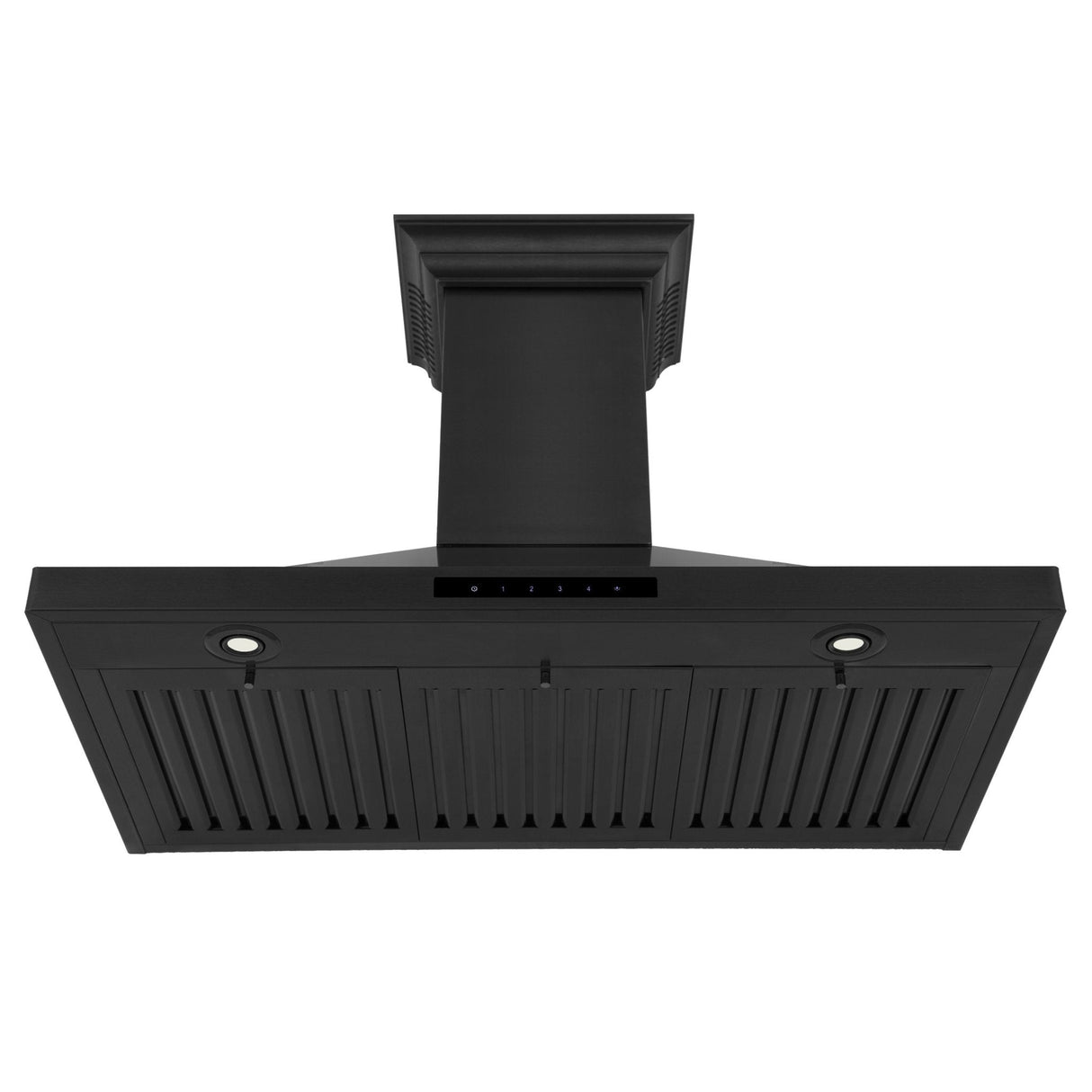 ZLINE Ducted Vent Wall Mount Range Hood in Black Stainless Steel with Built-in ZLINE CrownSound Bluetooth Speakers (BSKBNCRN-BT) - (BSKBNCRNBT30)