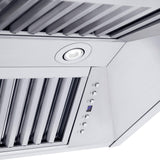 ZLINE Professional Convertible Vent Wall Mount Range Hood in Stainless Steel with Crown Molding (587CRN) - (587CRN48)