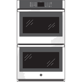 GE JTD3000SNSS - 30 in. 10 ft. Smart Built-In Self-Clean Double Wall Oven with Never-Scrub Racks - Stainless Steel