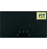 GE JP3036DLBB - 36 in. 5-Burner Electric Cooktop with Simmer Burner & Power Burner - Black