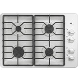 GE JGP3030DLWW - 30 in. 4-Burner Natural Gas Cooktop with Simmer Burner & Power Burner - White