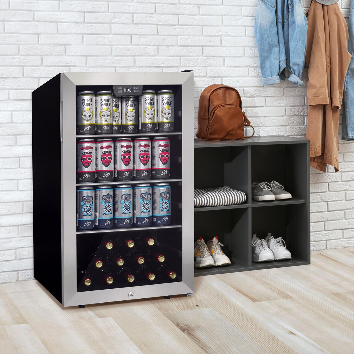 Danby 4.5 cu. ft. Free-Standing Beverage Center in Stainless Steel - (DBC045L1SS)