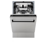 ZLINE Autograph Edition 18' Compact 3rd Rack Top Control Dishwasher in Stainless Steel with Accent Handle, 51dBa (DWVZ-304-18) [Color: Matte Black] - (DWVZ30418MB)