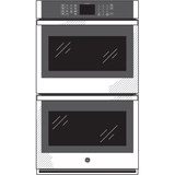 GE JKD3000SNSS - 27 in. 8.6 cu. ft. Smart Top Control Electric Double Wall Oven - Stainless Steel