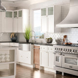 ZLINE 18 in. Compact Top Control Dishwasher with Stainless Steel Tub and Traditional Handle, 52dBa (DW-18) [Color: Unfinished Wood] - (DWUFH18)