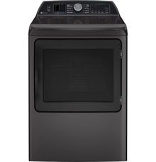 GE Profile(TM) ENERGY STAR(R) 7.4 cu. ft. Capacity Smart aluminized alloy drum Electric Dryer with Sanitize Cycle and Sensor Dry - (PTD70EBPTDG)
