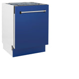ZLINE 24" Tallac Series 3rd Rack Dishwasher with Traditional Handle, 51dBa (DWV-24) [Color: Blue Matte] - (DWVBM24)