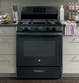 GE JGBS66DEKBB - 30 in. 5 cu. ft. Gas Range with 5 Sealed Burners & Griddle - Black
