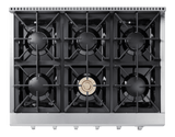 Thor Kitchen 36-inch Professional Gas Rangetop - Model Hrt3618u - (HRT3618U) - THOR KITCHEN