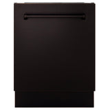 ZLINE 24" Tallac Series 3rd Rack Dishwasher with Traditional Handle, 51dBa (DWV-24) [Color: Black Stainless Steel] - (DWVBS24)