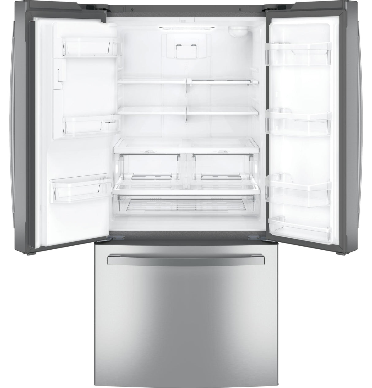 GE GFE24JYKFS - 33 in. 23.6 cu. ft. French Door Refrigerator with Ice & Water Dispenser - Fingerprint Resistant Stainless