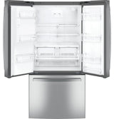 GE GFE24JYKFS - 33 in. 23.6 cu. ft. French Door Refrigerator with Ice & Water Dispenser - Fingerprint Resistant Stainless