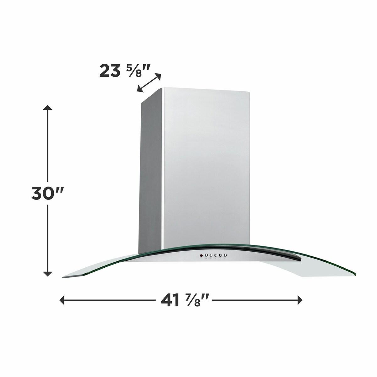 Frigidaire 42" Glass Canopy Island Hood - (FHPC4260LS)