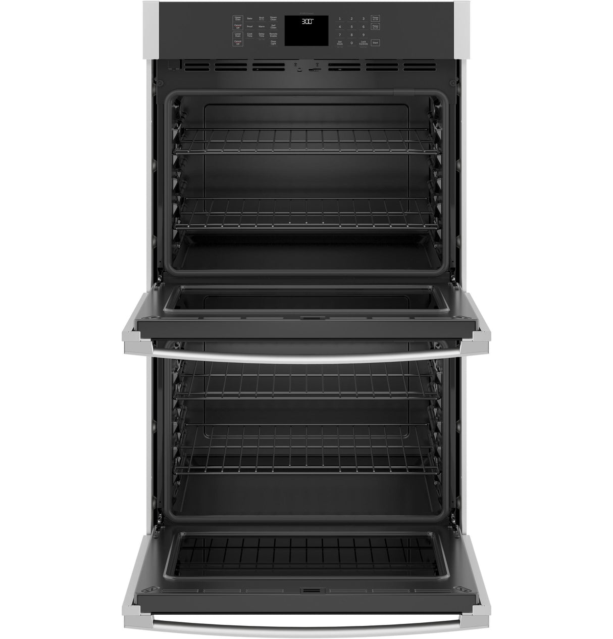 GE JTD3000SNSS - 30 in. 10 ft. Smart Built-In Self-Clean Double Wall Oven with Never-Scrub Racks - Stainless Steel