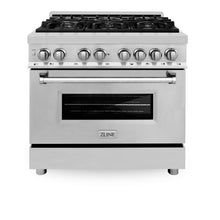 ZLINE 36 in. Dual Fuel Range with Gas Stove and Electric Oven in Stainless Steel (RA36) [Color: Stainless Steel] - (RA36)