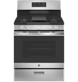 GE JGBS66REKSS - 30 in. 5 cu. ft. Gas Range with 5 Sealed Burners & Griddle - Stainless Steel