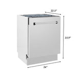 ZLINE 24" Tallac Series 3rd Rack Dishwasher with Traditional Handle, 51dBa (DWV-24) [Color: 304 Stainless] - (DWV30424)