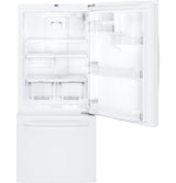 GE GDE21EGKWW - 30 in. 21 cu. ft. Bottom Freezer Refrigerator with Ice Maker - White