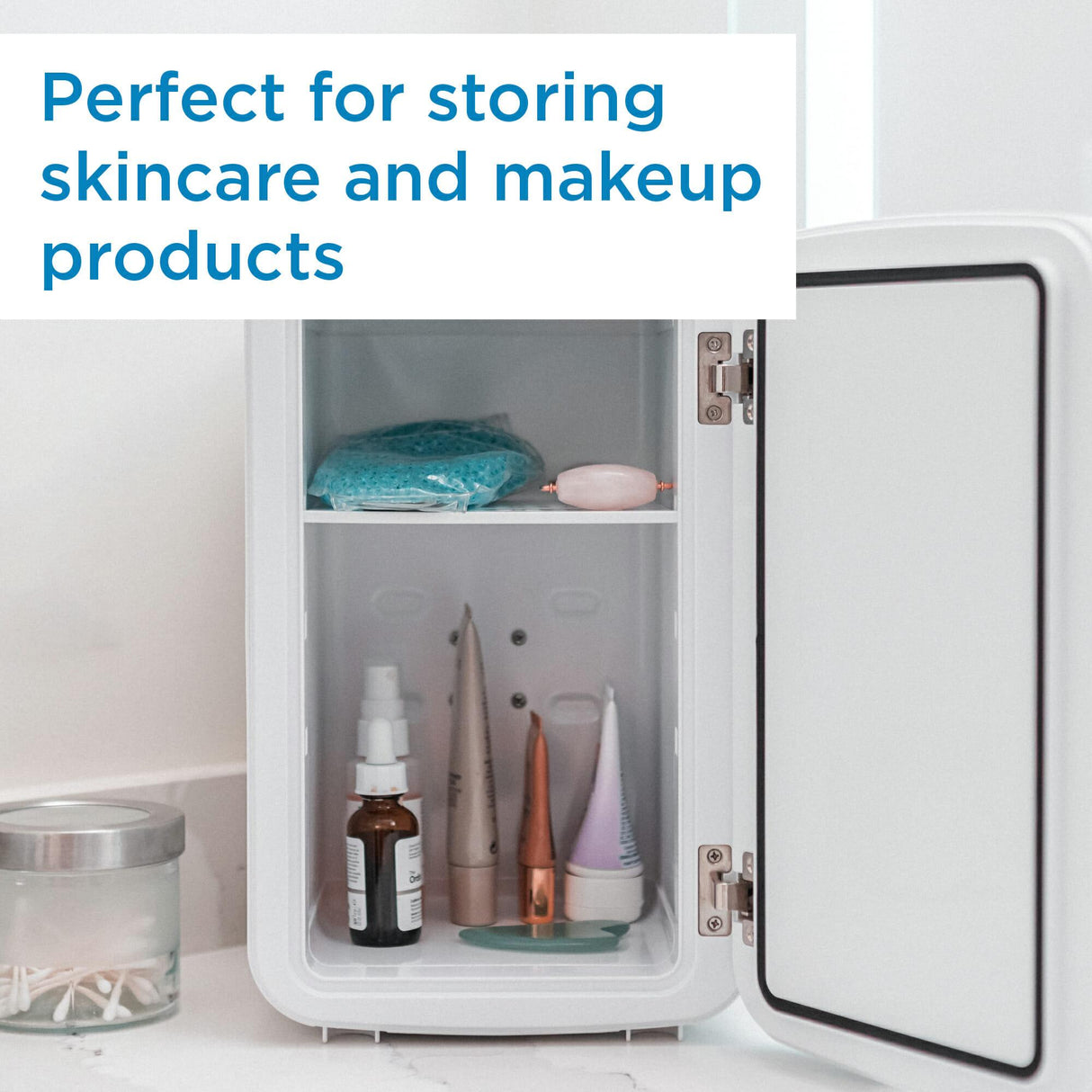 Danby 7.4L Mini Fridge with Mirror & Light in White - (DBMR02624WD43)