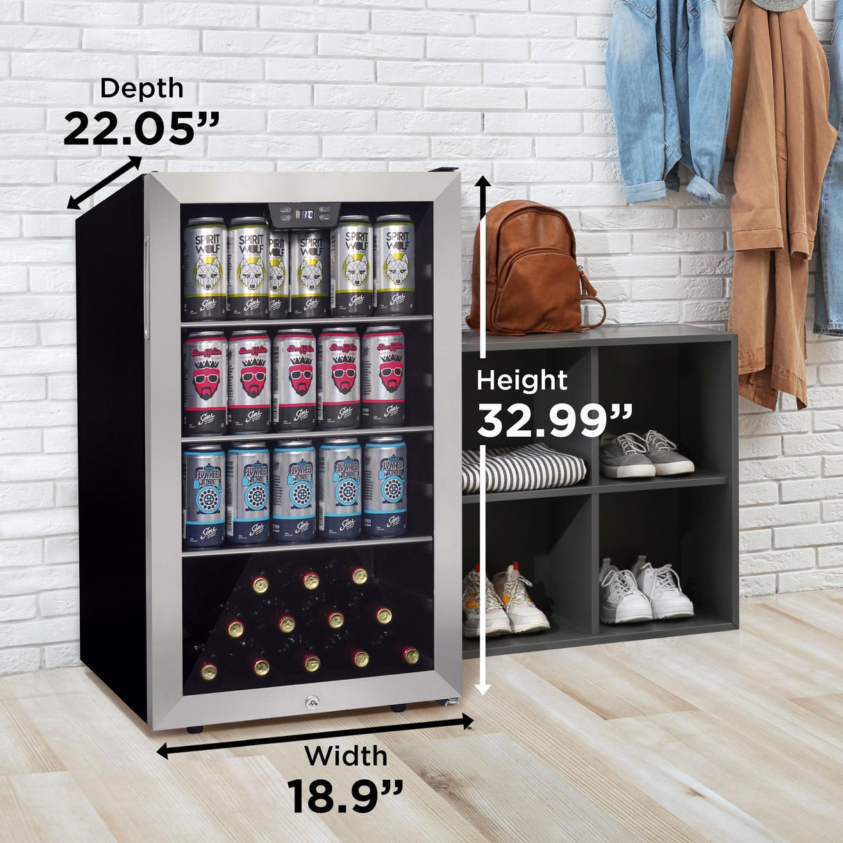 Danby 4.5 cu. ft. Free-Standing Beverage Center in Stainless Steel - (DBC045L1SS)