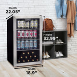Danby 4.5 cu. ft. Free-Standing Beverage Center in Stainless Steel - (DBC045L1SS)