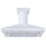 ZLINE Professional Convertible Vent Wall Mount Range Hood in Stainless Steel with Crown Molding (587CRN) - (587CRN48)
