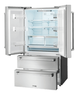 Thor Kitchen 36 Inch Professional French Door Refrigerator With Freezer Drawers - Model Trf3602 - (TRF3602) - THOR KITCHEN