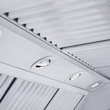 ZLINE Professional Convertible Vent Wall Mount Range Hood in Stainless Steel with Crown Molding (587CRN) - (587CRN48)