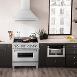 ZLINE 36 in. DuraSnow Stainless Steel Range Hood with DuraSnow Shell (8654SNX-36) [Color: Red Matte] - (8654SNXRM36)