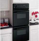 GE JRP28BJBB - 24 in. 5.4 cu. ft. Top Control Electric Double Wall Oven - Black
