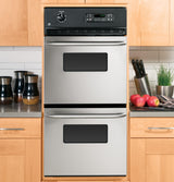 GE JRP28SKSS - 24 in. 5.4 cu. ft. Top Control Electric Double Wall Oven - Stainless Steel