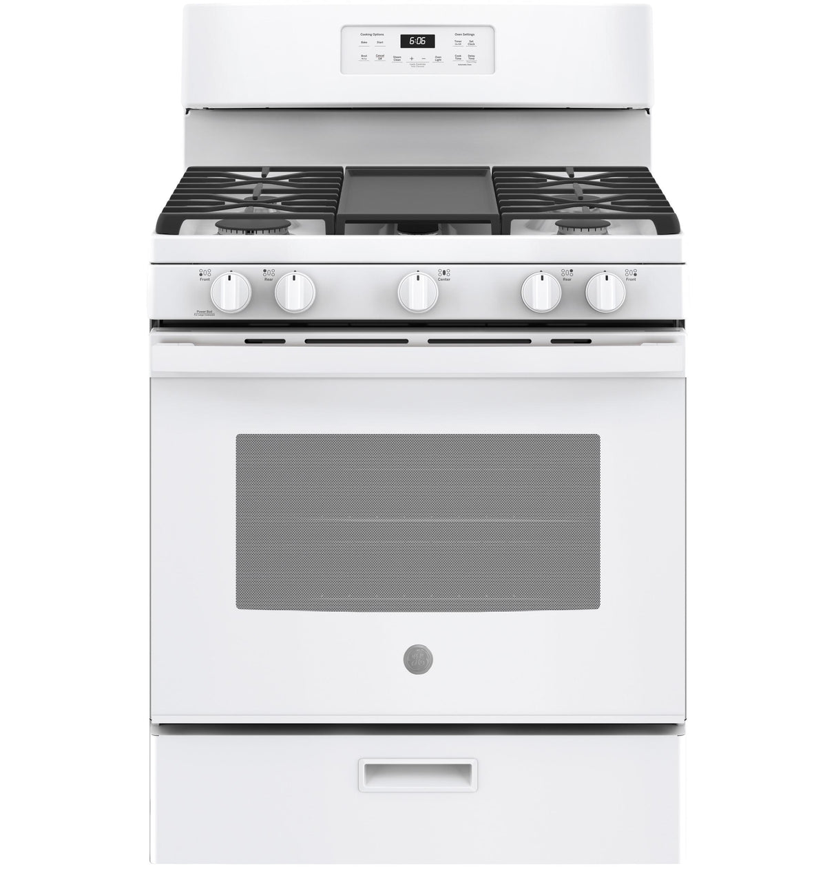 GE JGBS66DEKWW - 30 in. 5 cu. ft. Gas Range with 5 Sealed Burners & Griddle - White