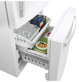 GE GDE21EGKWW - 30 in. 21 cu. ft. Bottom Freezer Refrigerator with Ice Maker - White