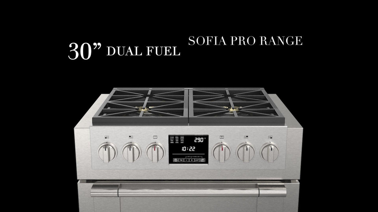 30" DUAL FUEL PRO RANGE - (F6PDF304S1)