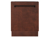 ZLINE 24" Tallac Series 3rd Rack Dishwasher with Traditional Handle, 51dBa (DWV-24) [Color: Hand Hammered Copper] - (DWVHH24)