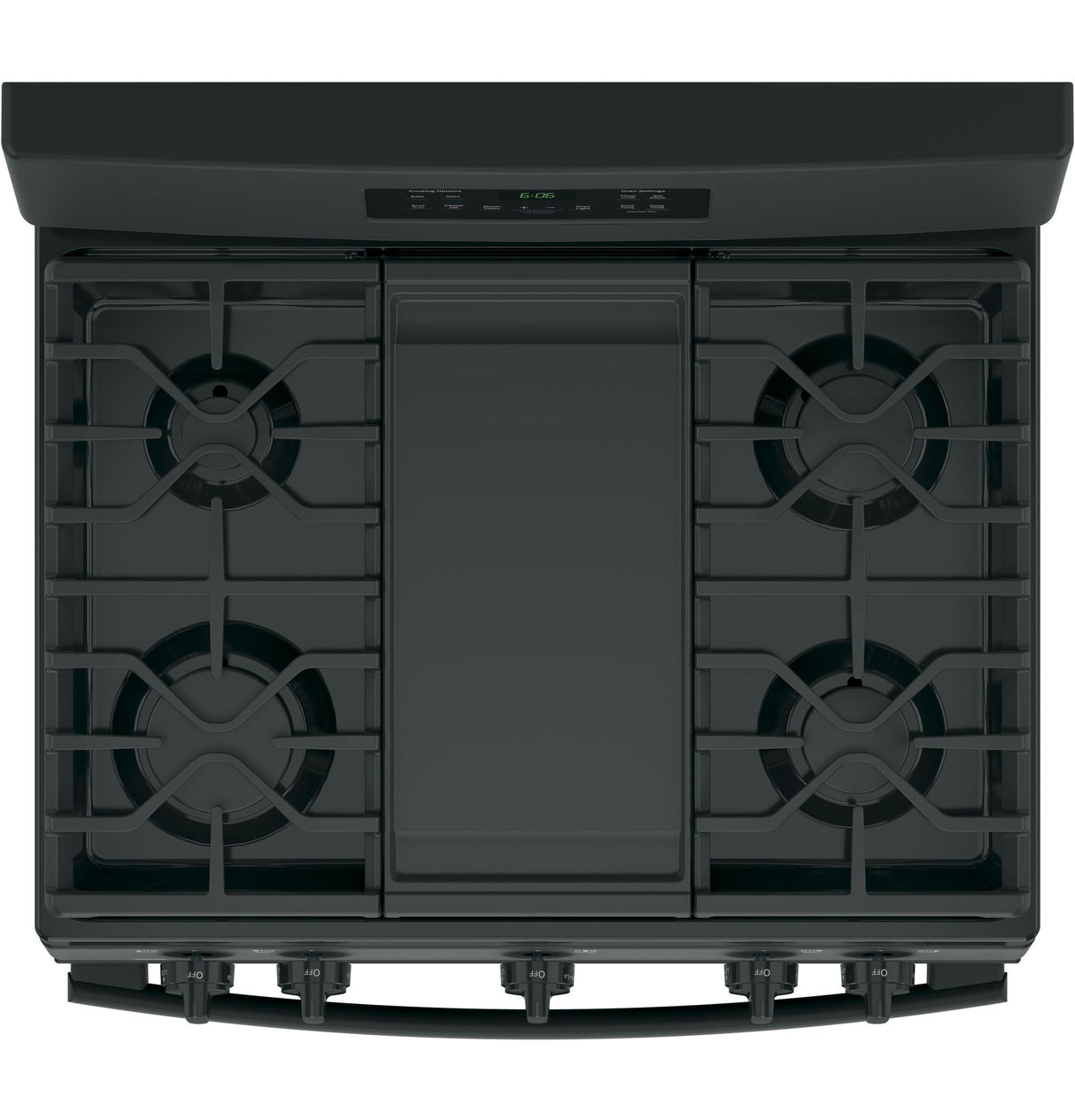 GE JGBS66DEKBB - 30 in. 5 cu. ft. Gas Range with 5 Sealed Burners & Griddle - Black