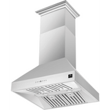 Forno Coppito FRHIS512936 Island Mount Range Hood with 4-Speed, Touch Button Control, Halogen Lighting, Dishwasher-Safe Baffle Filter, and Delay Shut-Off: 36 Inch, 1200 CFM